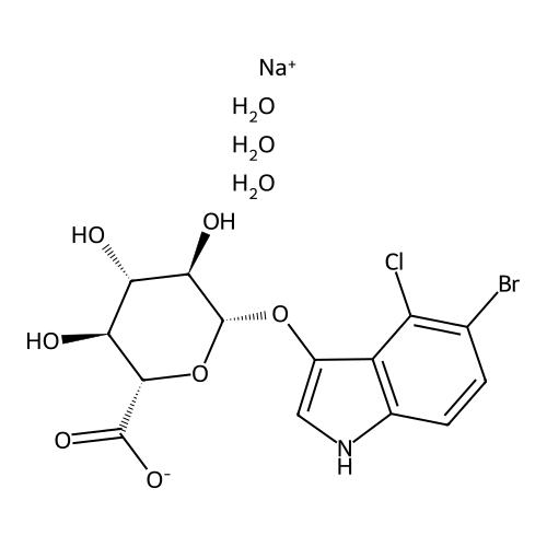 5-Bromo-4-chloro-3-indolyl b-D-glucuronide sodium salt trihydrate