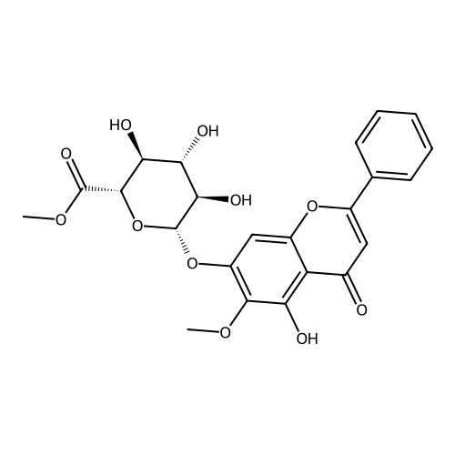 Oroxylin A 7-O-|A-D-glucuronide methyl ester